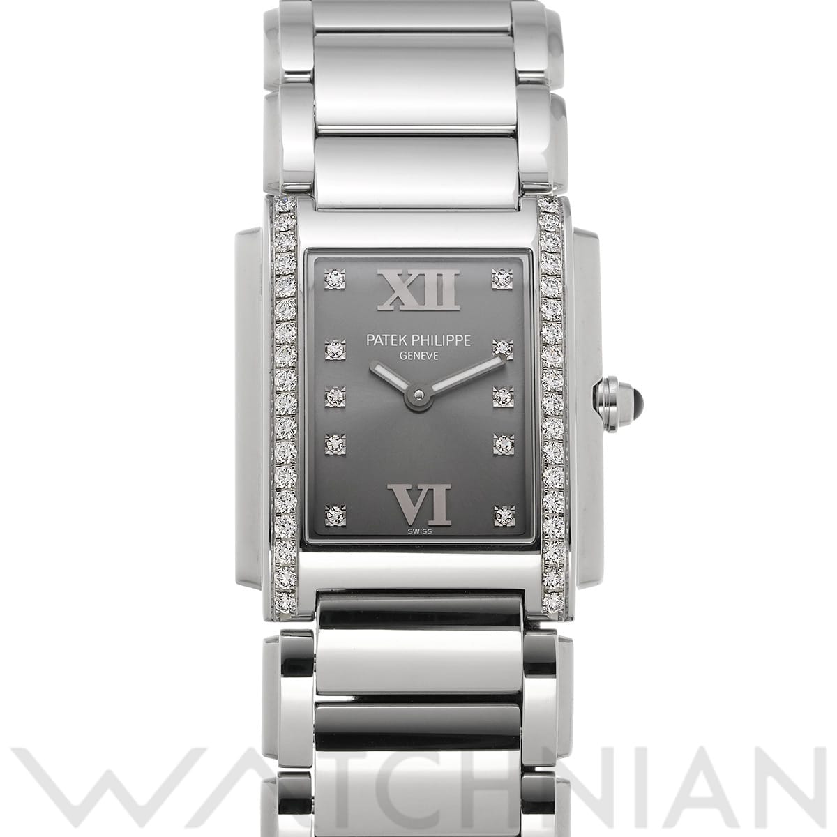 パテック フィリップ トゥエンティ-4 4910/10A-010 グレー/ダイヤモンド レディース 時計 【中古】【wristwatch】
