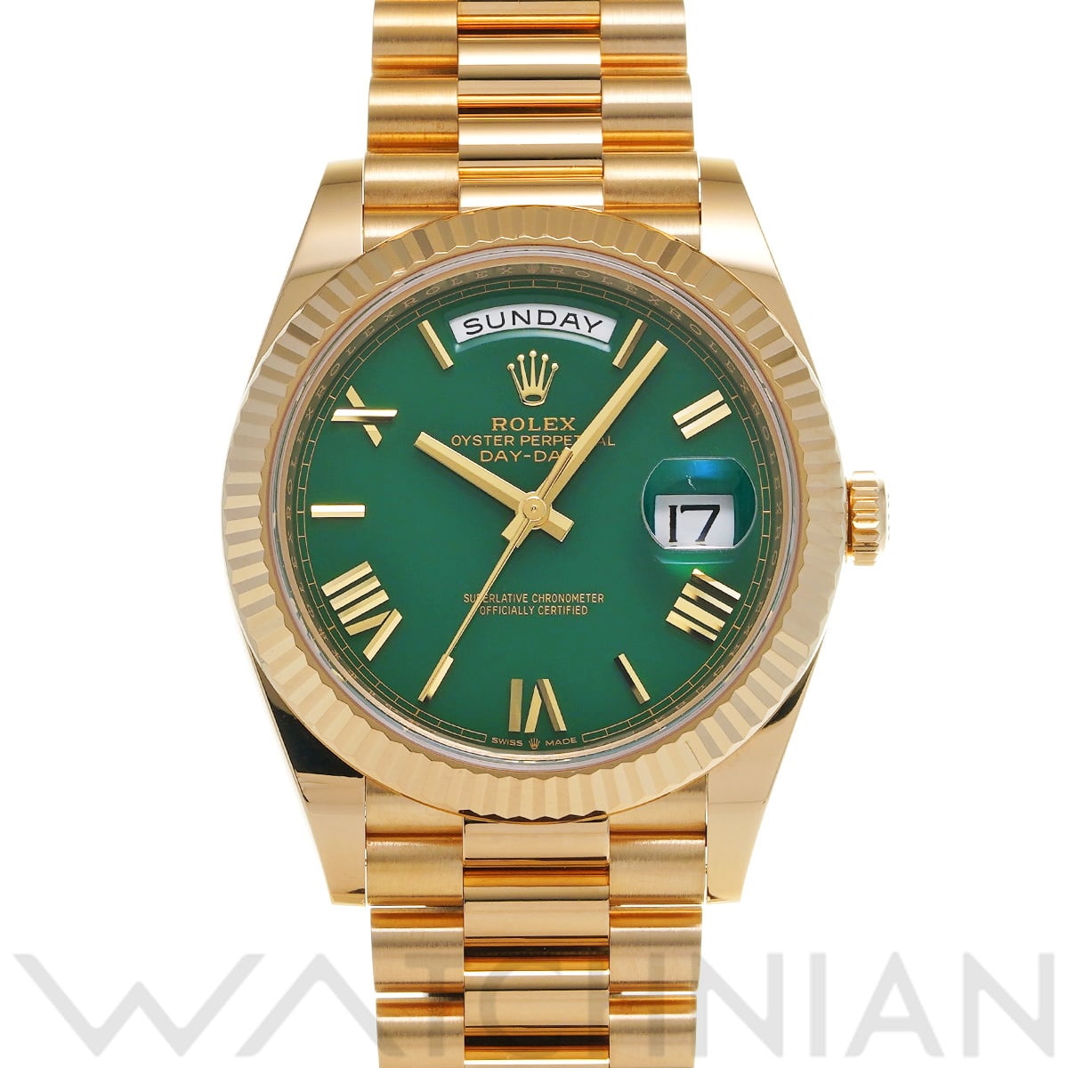 ロレックス デイデイト 40 228238 グリーン メンズ 時計 【中古】【wristwatch】