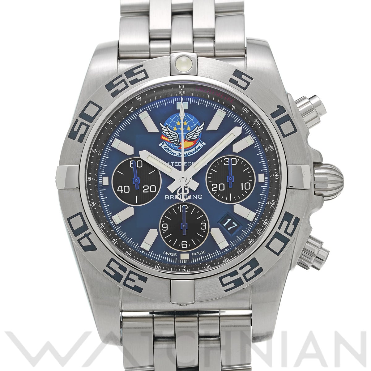 ブライトリング クロノマット 44 ブルーインパルス AB01107E/C885 ブルー/ブラック メンズ 時計 【中古】【wristwatch】