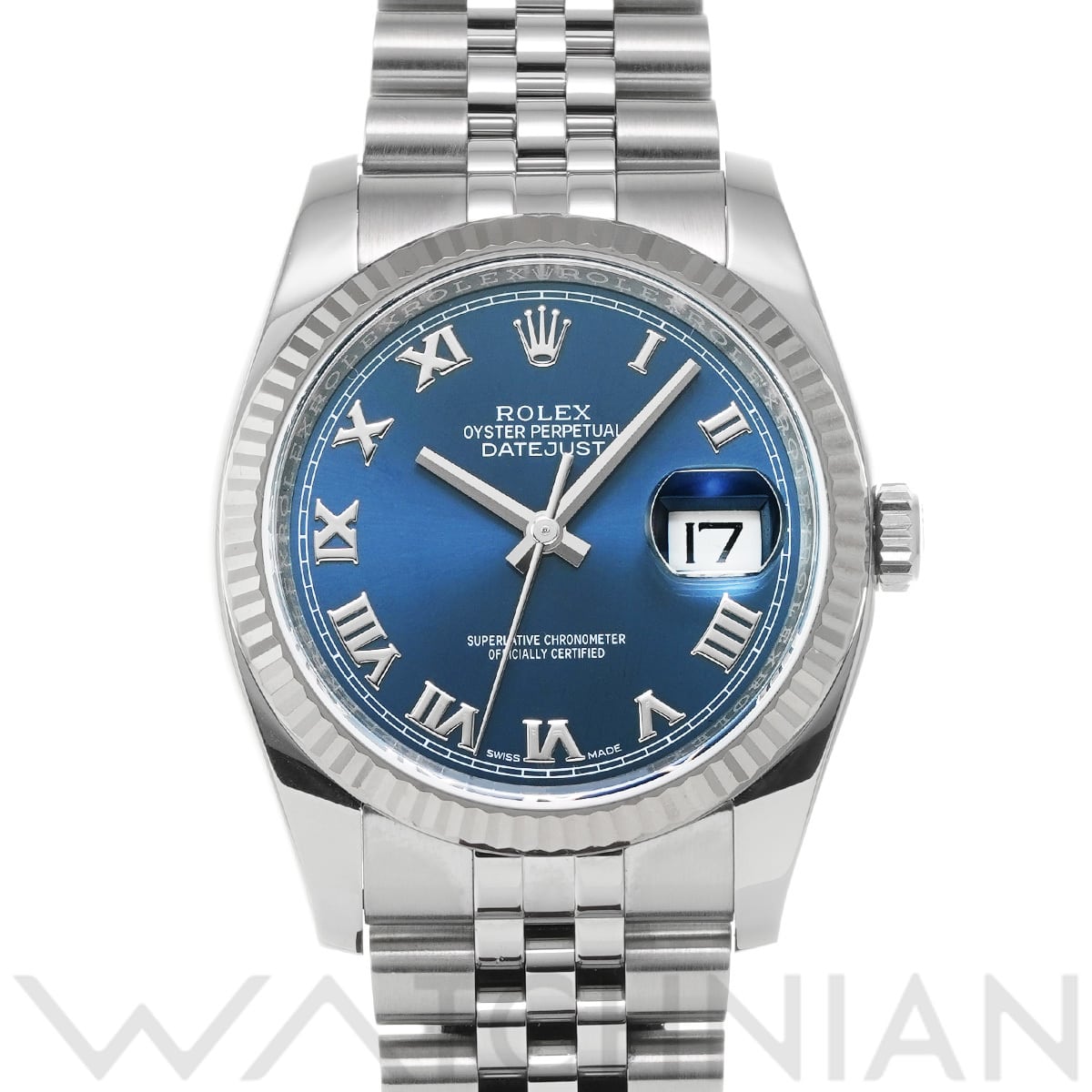 ロレックス デイトジャスト 36 116234 ブルー メンズ 時計 【中古】【wristwatch】