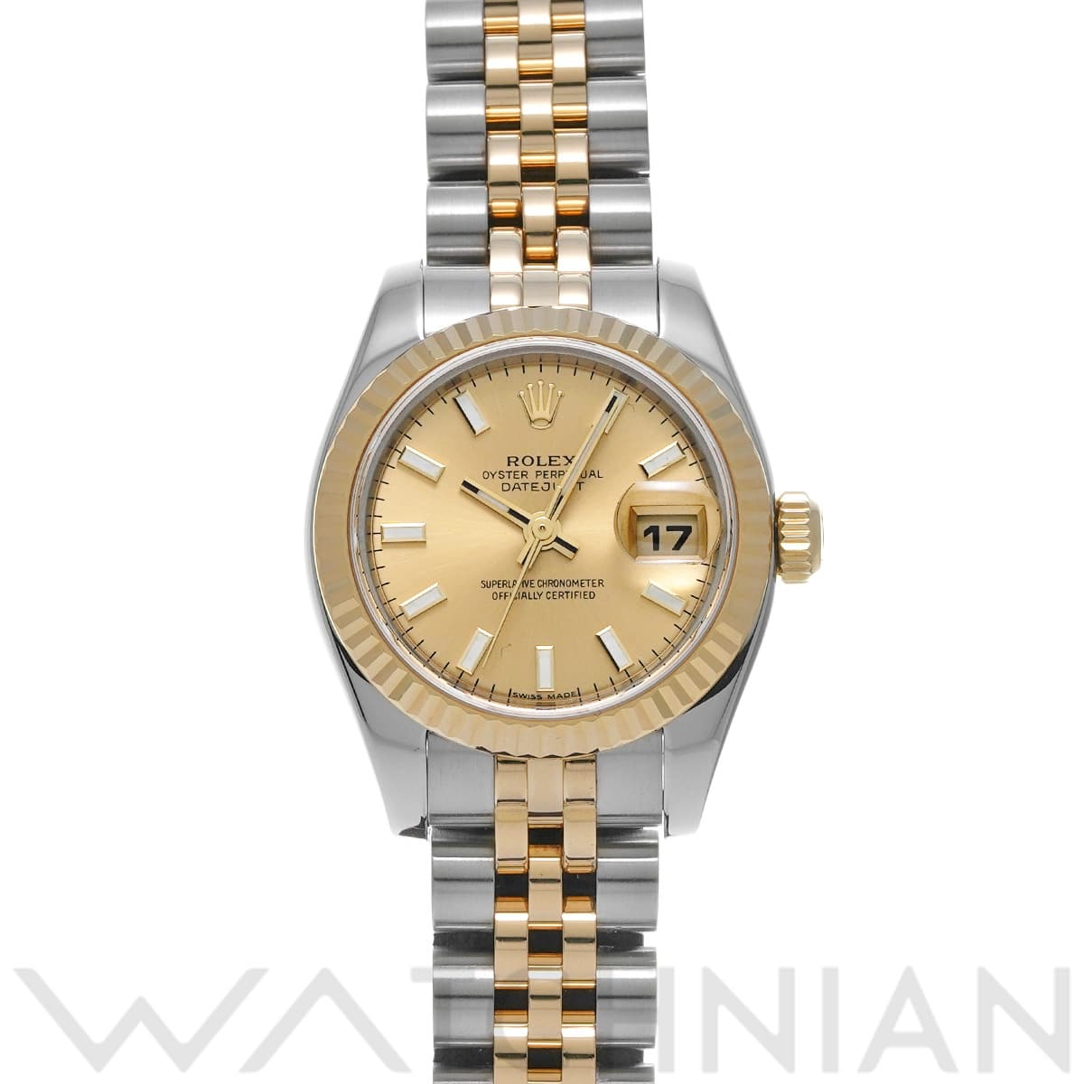 ロレックス デイトジャスト 179173 シャンパン レディース 時計 【中古】【wristwatch】