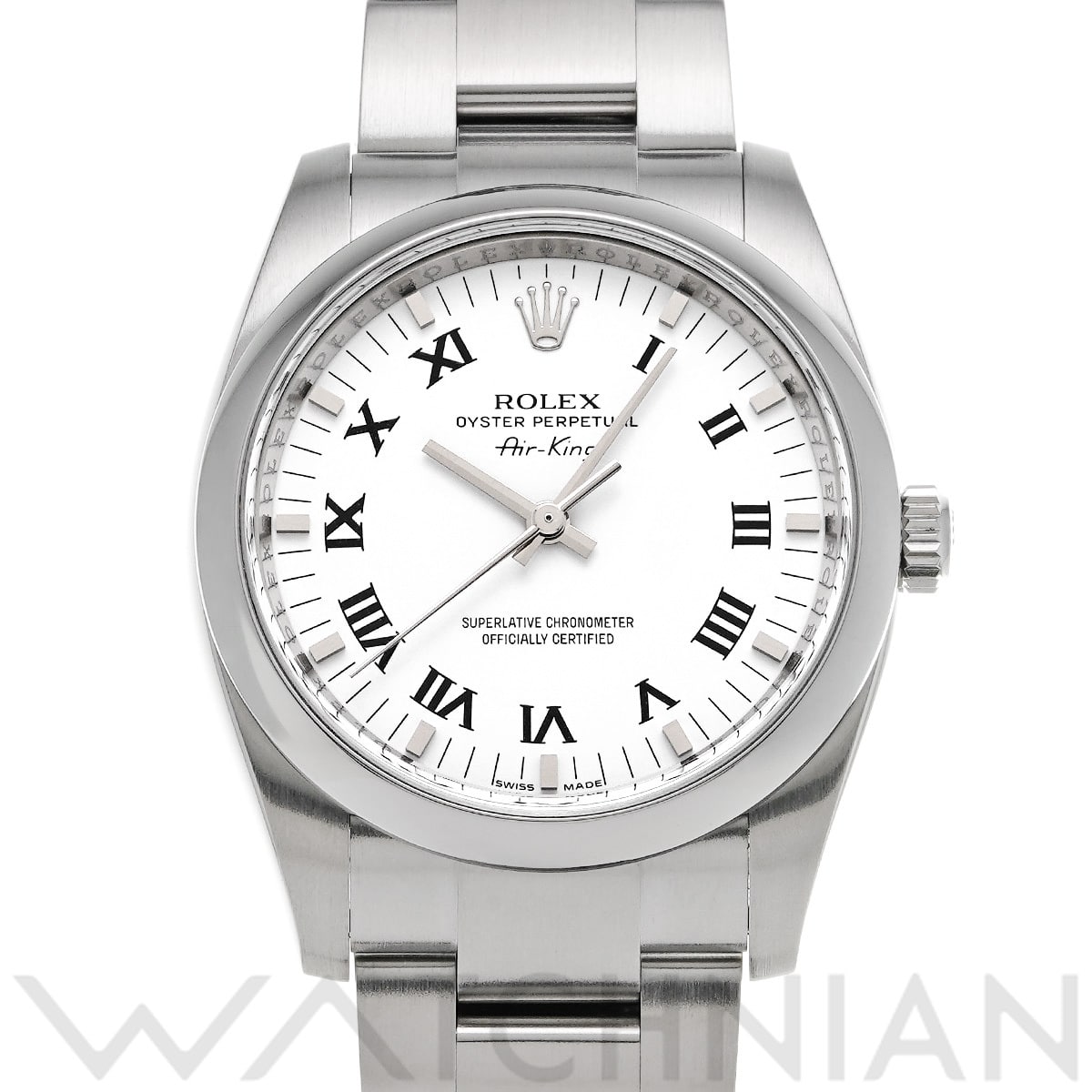 ロレックス エアキング 114200 ホワイト メンズ 時計 【中古】【wristwatch】