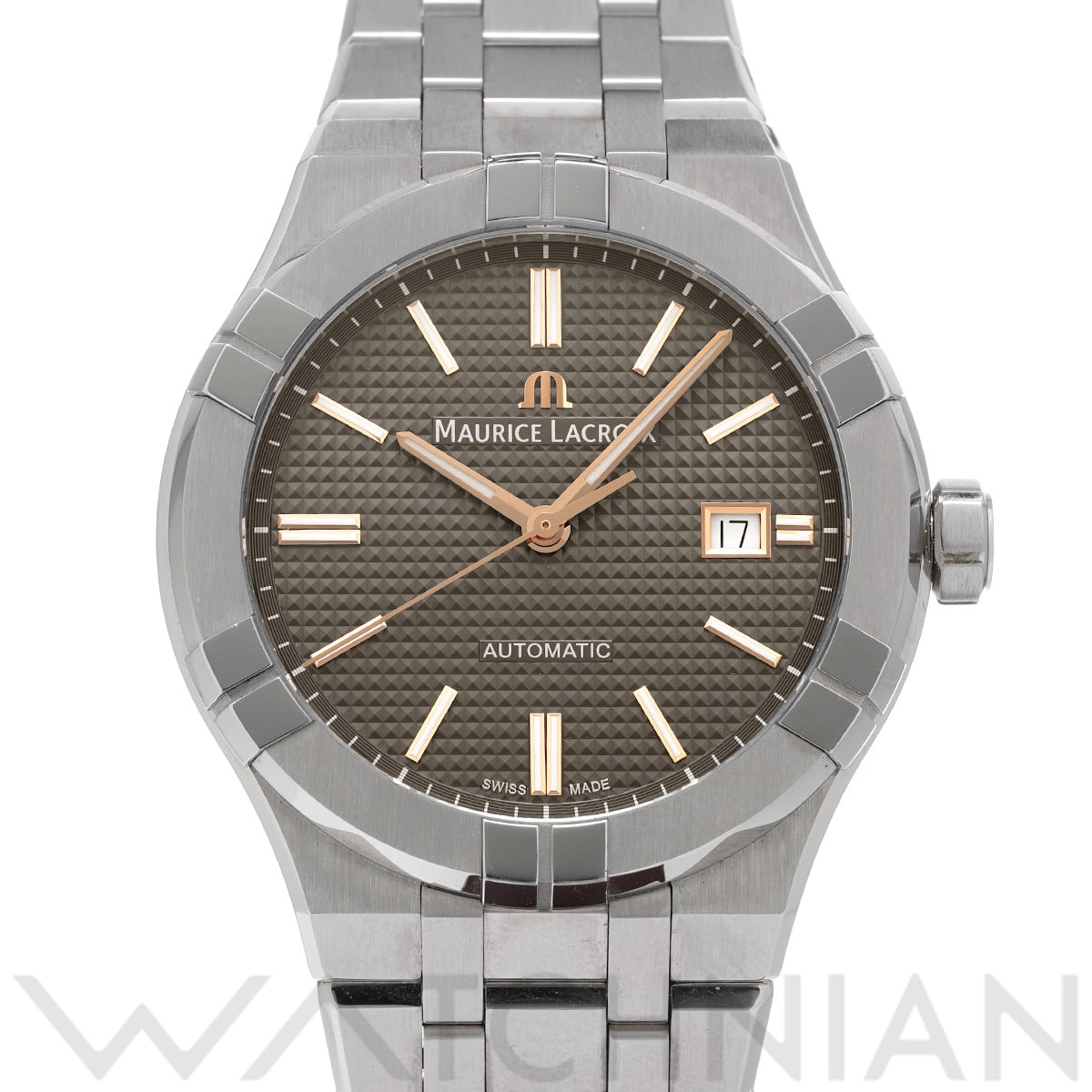 モーリス ラクロア アイコン オートマティック AI6008-SS002-331-1 グレー メンズ 時計 【中古】【wristwatch】