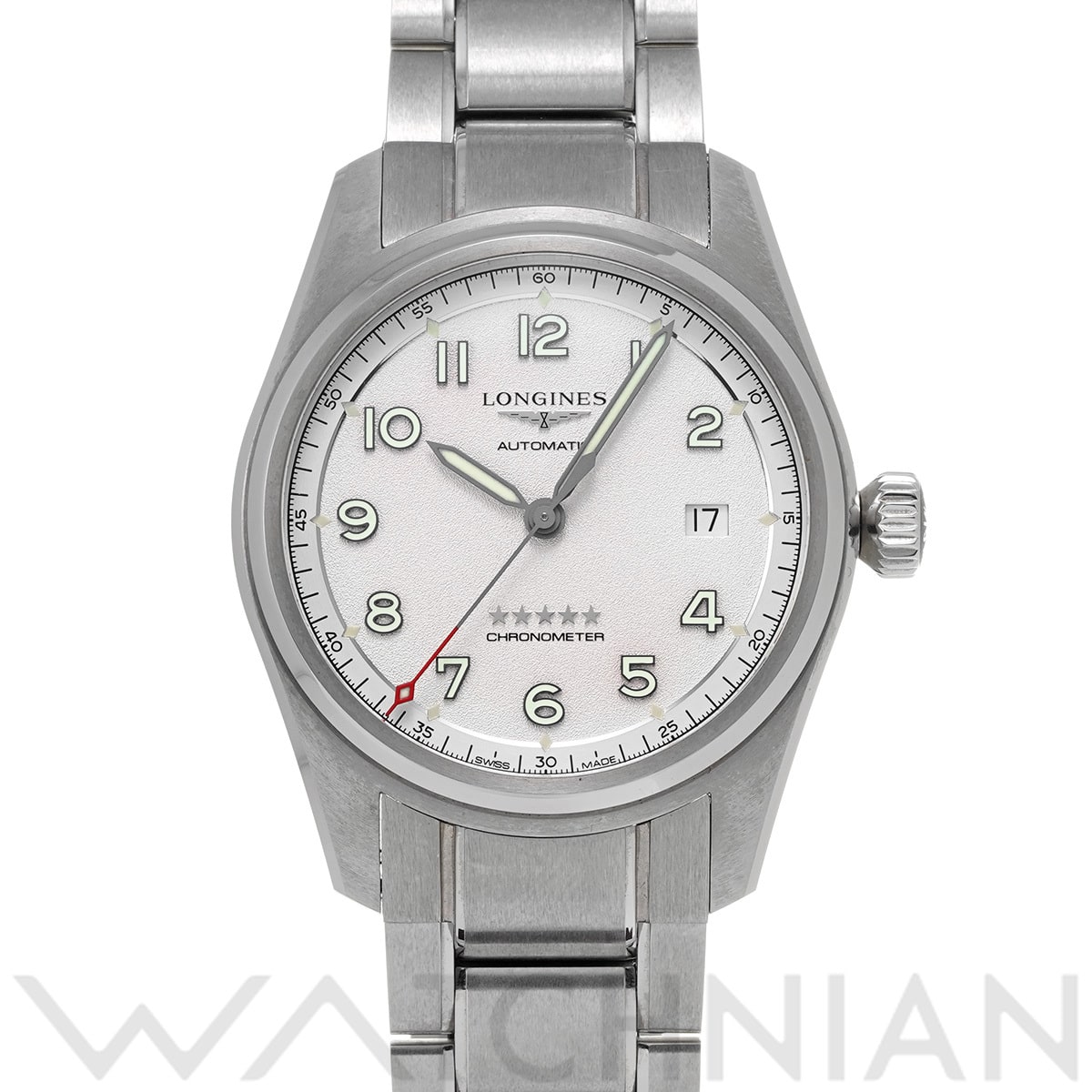 ロンジン スピリット L3.810.4.73.9 シルバー メンズ 時計 【中古】【wristwatch】