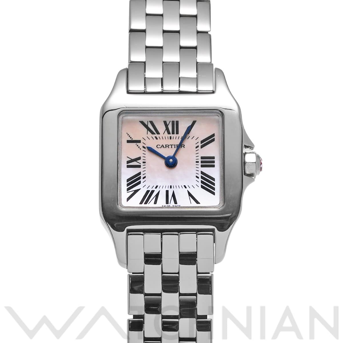 カルティエ サントス ドゥモワゼル SM 2698 ピンクシェル レディース 時計 【中古】【wristwatch】