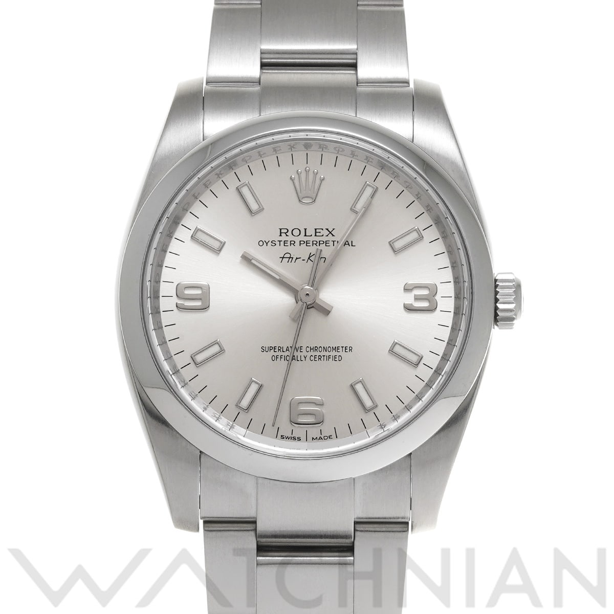 ロレックス エアキング 114200 シルバー メンズ 時計 【中古】【wristwatch】