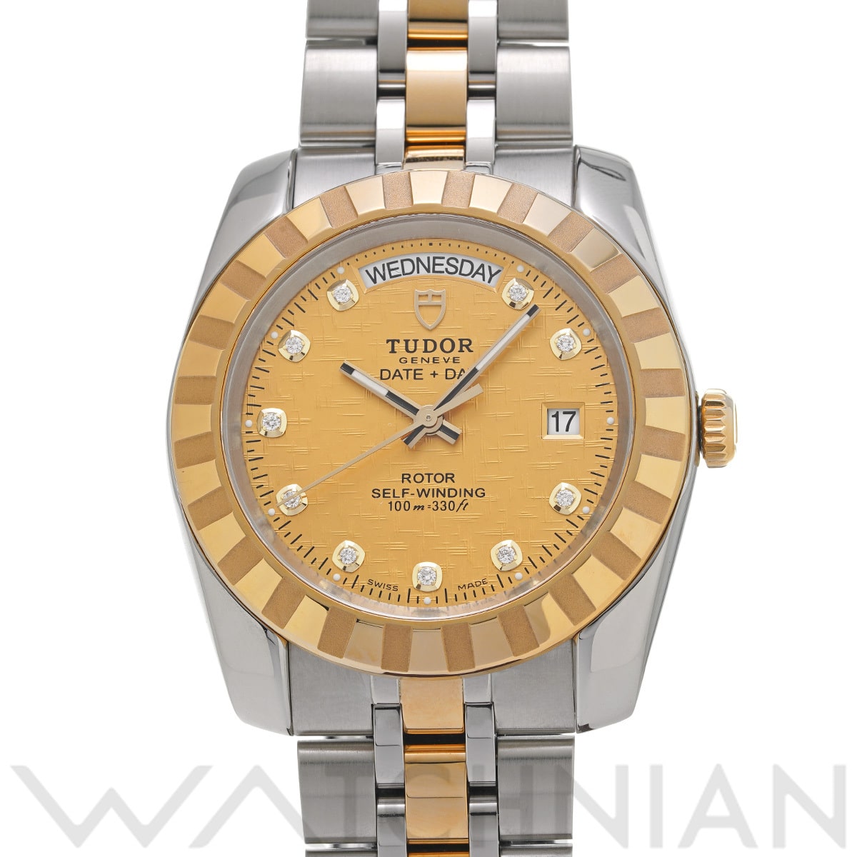 チューダー / チュードル クラシック デイトデイ 23013 シャンパン/ダイヤモンド メンズ 時計 【中古】【wristwatch】