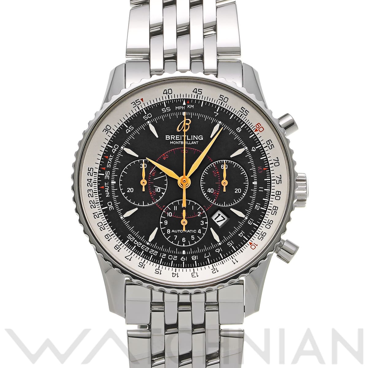 ブライトリング モンブリラン A417B75NP ブラック メンズ 時計 【中古】【wristwatch】
