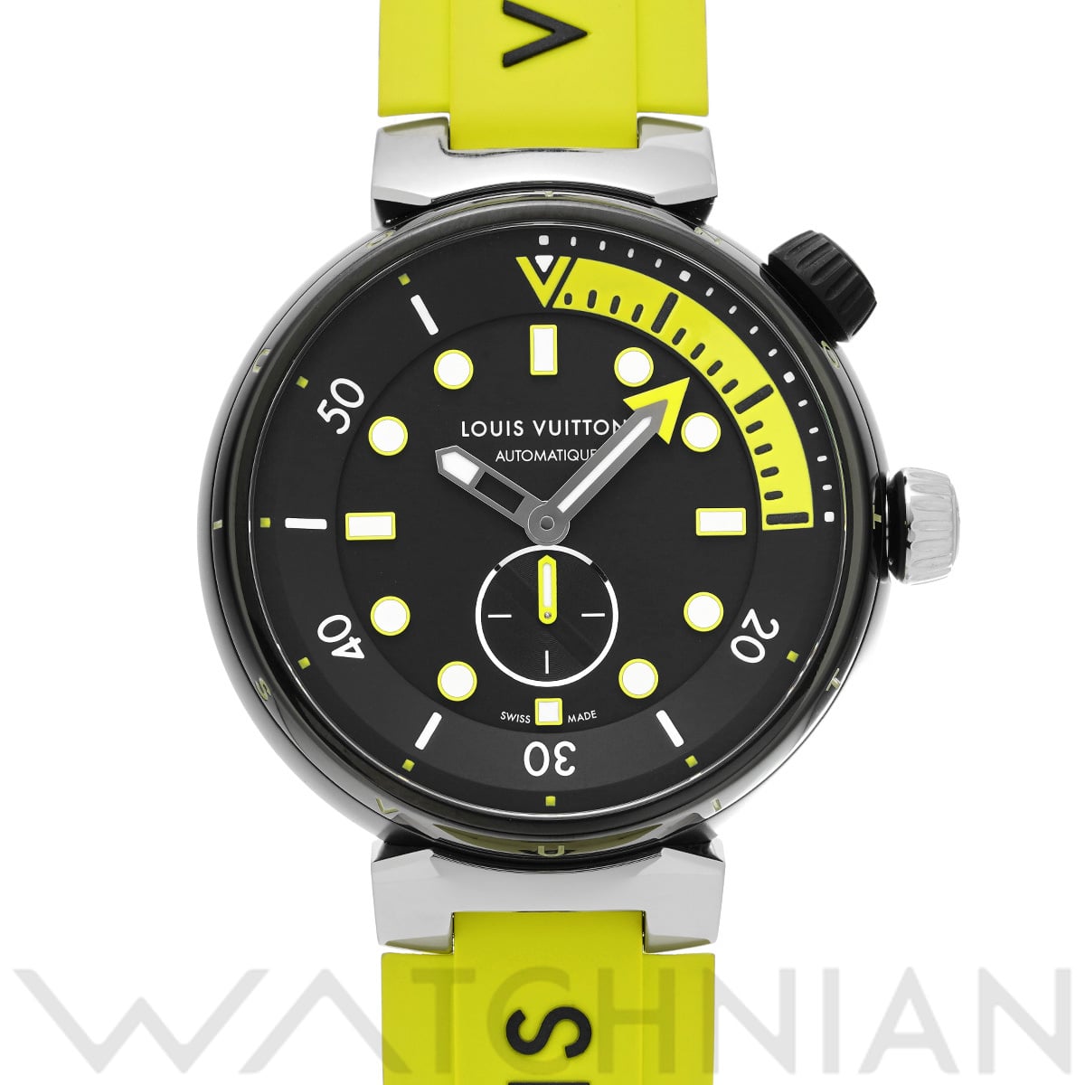 ルイ ヴィトン タンブール ストリート ダイバー QA122Z ブラック メンズ 時計 【中古】【wristwatch】