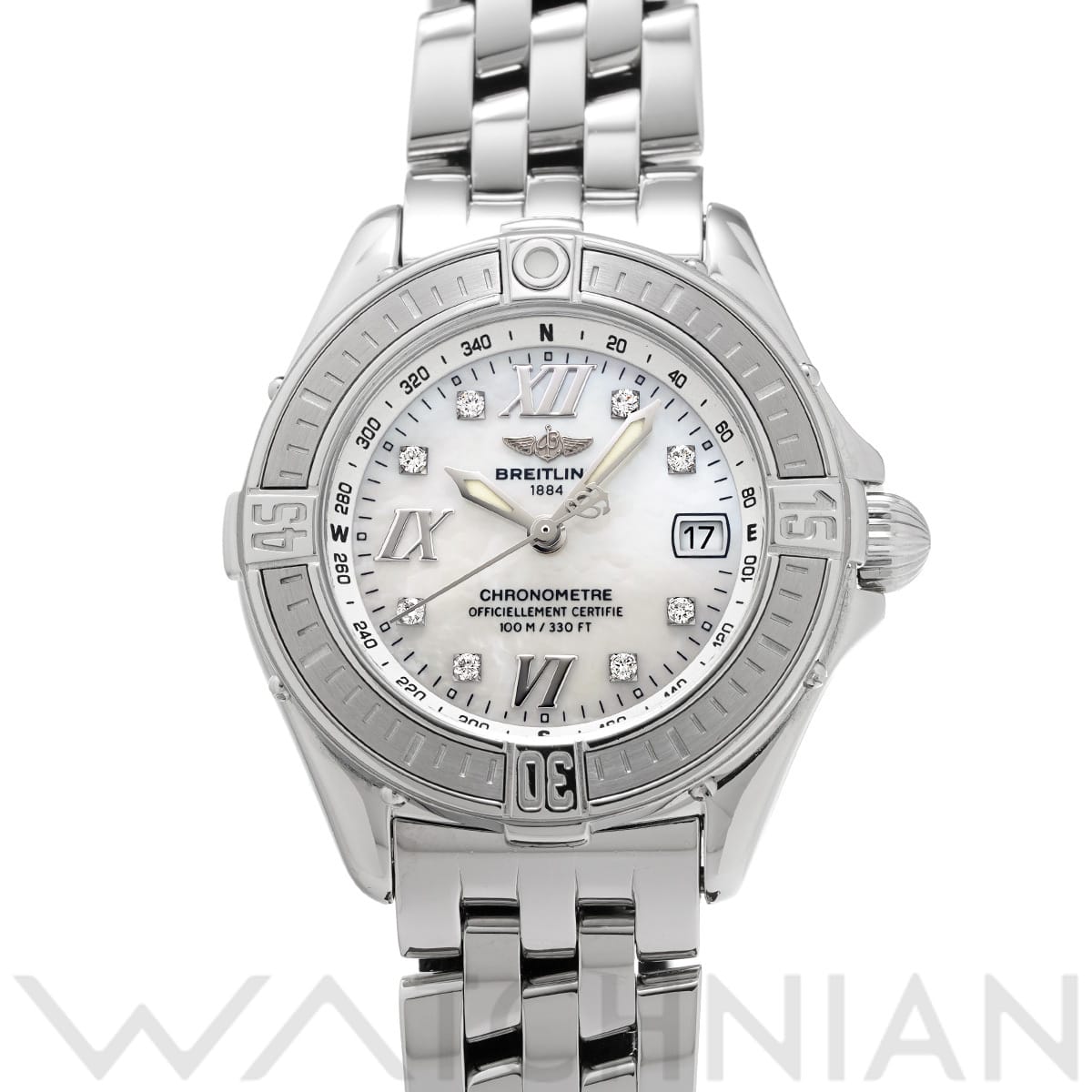 ブライトリング コックピット A716A28PA ホワイトシェル/ダイヤモンド レディース 時計 【中古】【wristwatch】