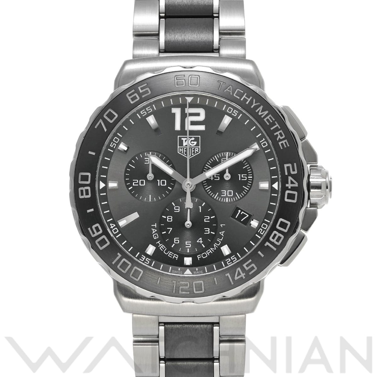 タグ ホイヤー フォーミュラ1 クォーツ クロノグラフ CAU1115.BA0869 グレー/ブラック メンズ 時計 【中古】【wristwatch】