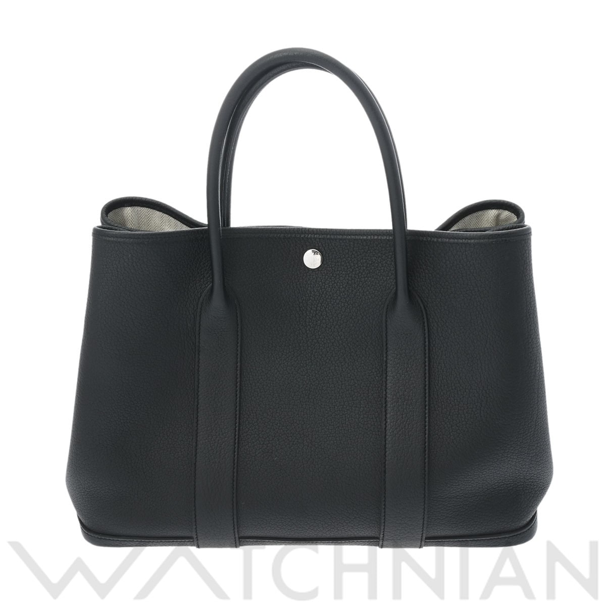 エルメス ガーデンパーティ PM ブラック/パラジウム金具 ネゴンダ ユニセックス バッグ 【中古】【bag】