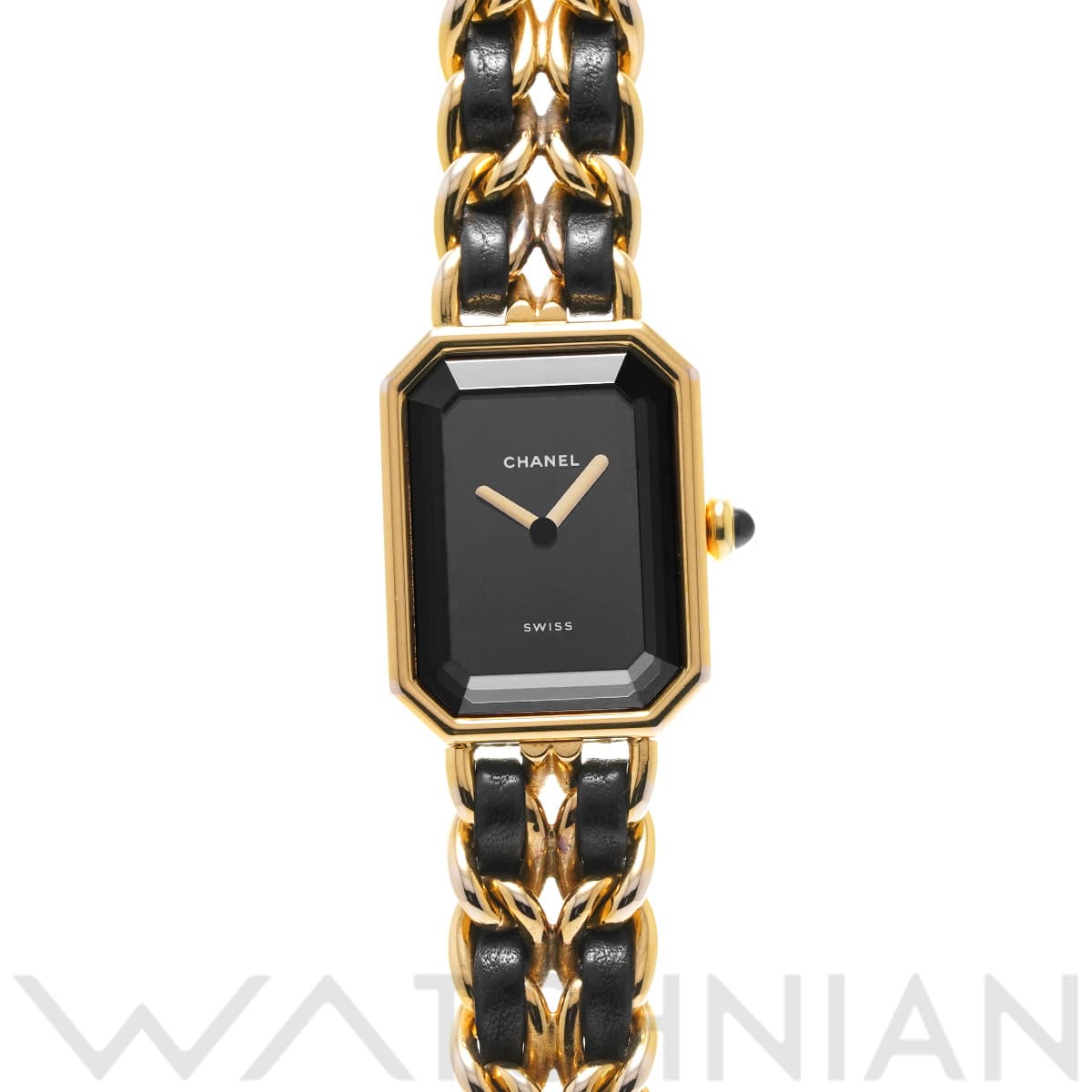 シャネル プルミエール L H0001 ブラック レディース 時計 【中古】【wristwatch】