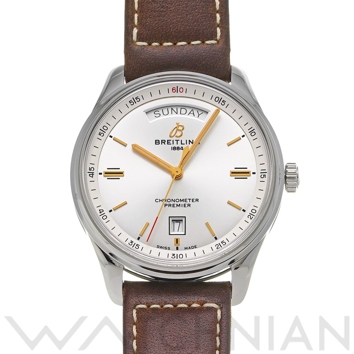 ブライトリング プレミエ オートマチック デイ&デイト 40 A45340211G1P1 シルバー メンズ 時計 【中古】【wristwatch】