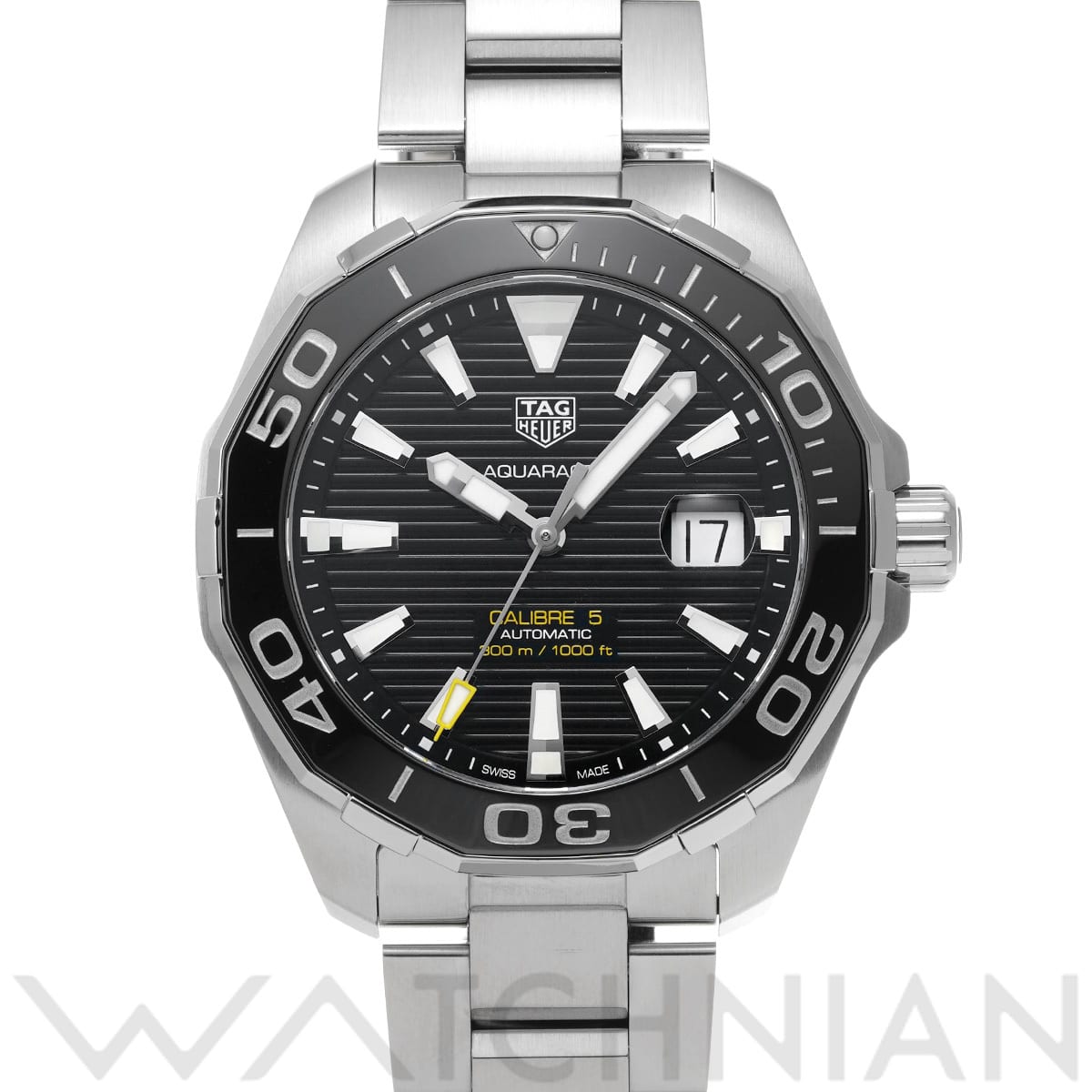 タグ ホイヤー アクアレーサー キャリバー5 WAY201A.BA0927 ブラック メンズ 時計 【中古】【wristwatch】