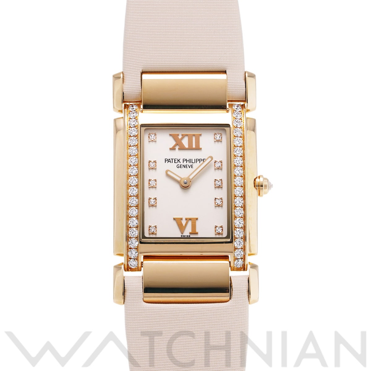 パテック フィリップ トゥエンティ-4 4920R-010 シルバー/ダイヤモンド レディース 時計 【中古】【wristwatch】