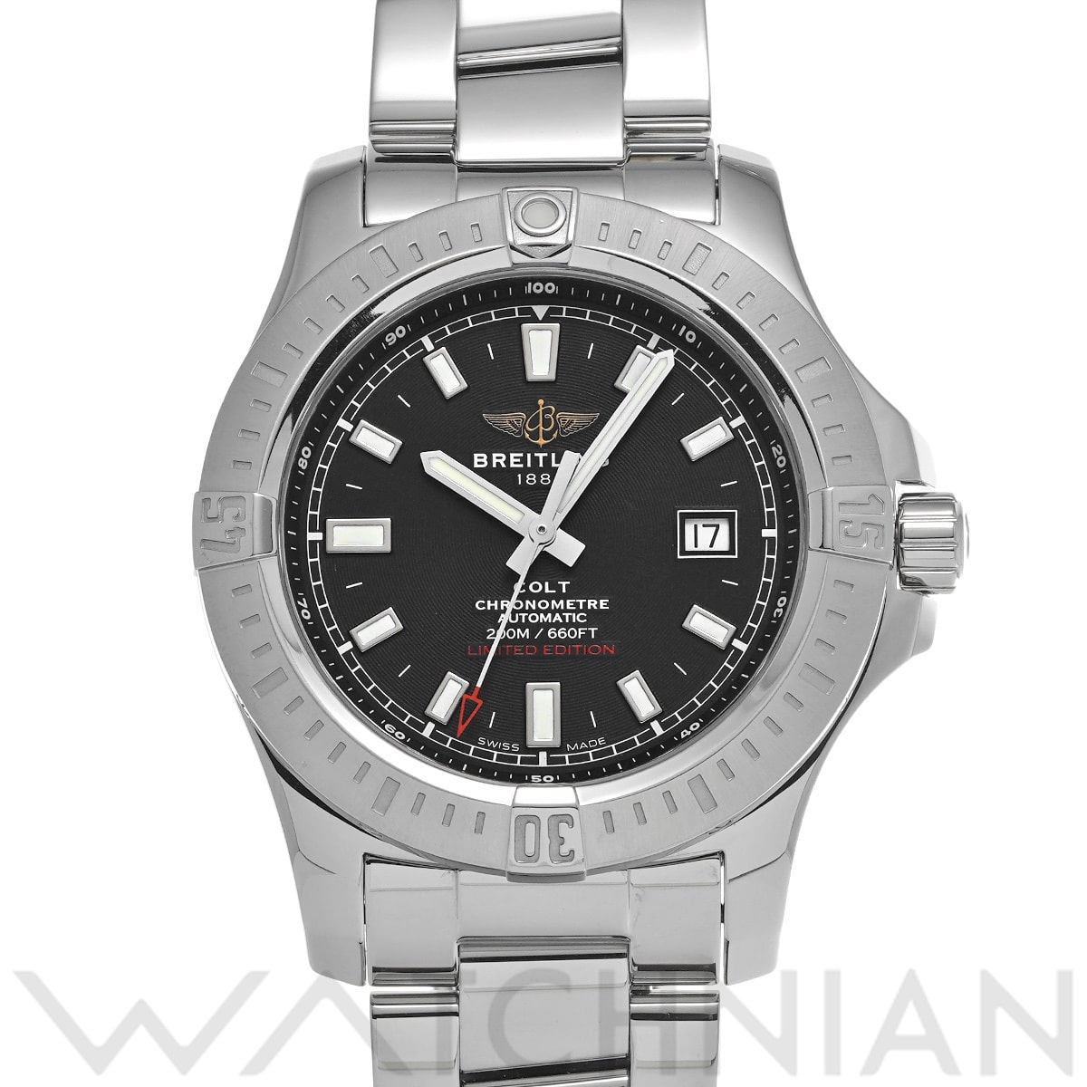 ブライトリング コルト オートマチック A173882Y/BE66 ブラック メンズ 時計 【中古】【wristwatch】