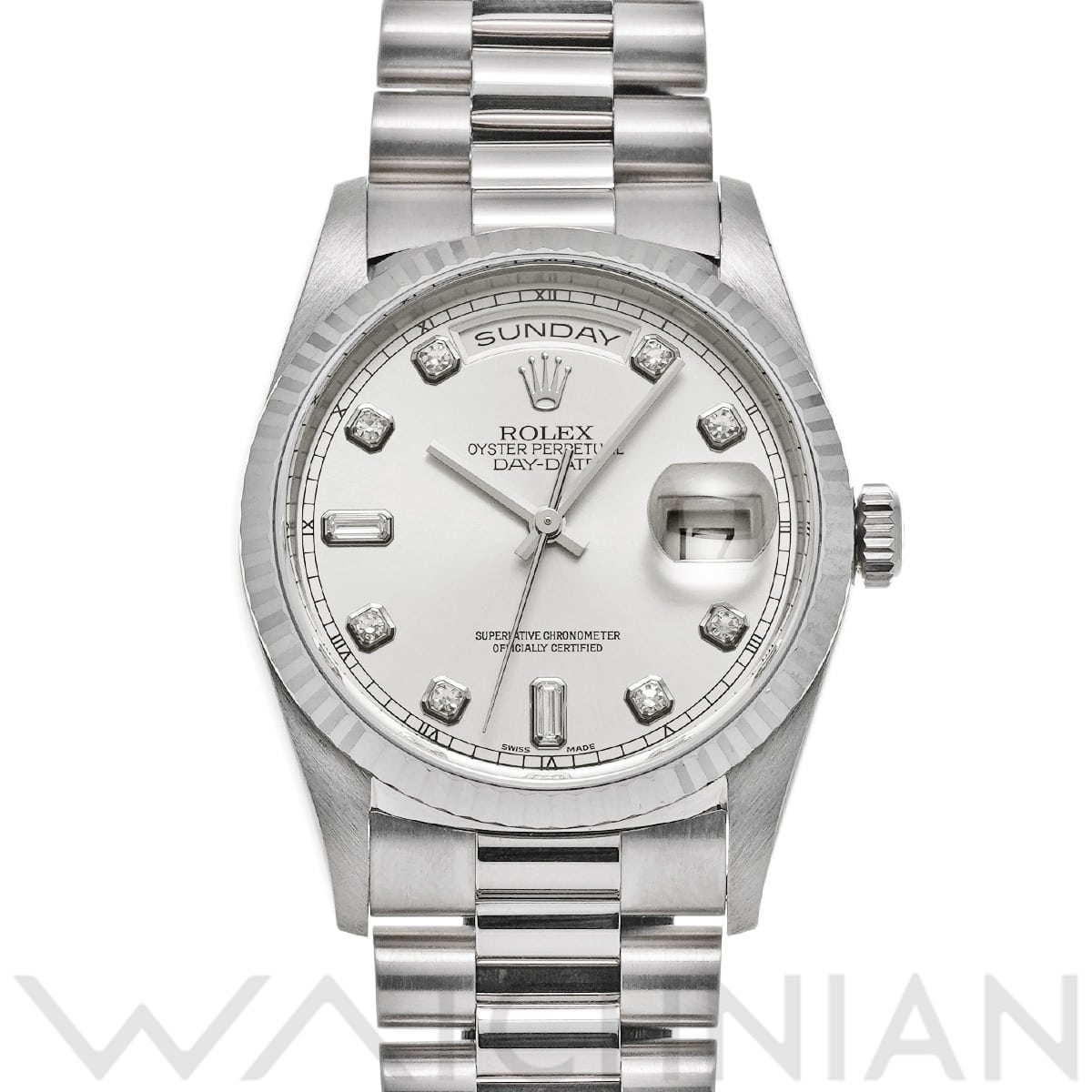 ロレックス デイデイト 18239A シルバー/ダイヤモンド メンズ 時計 【中古】【wristwatch】