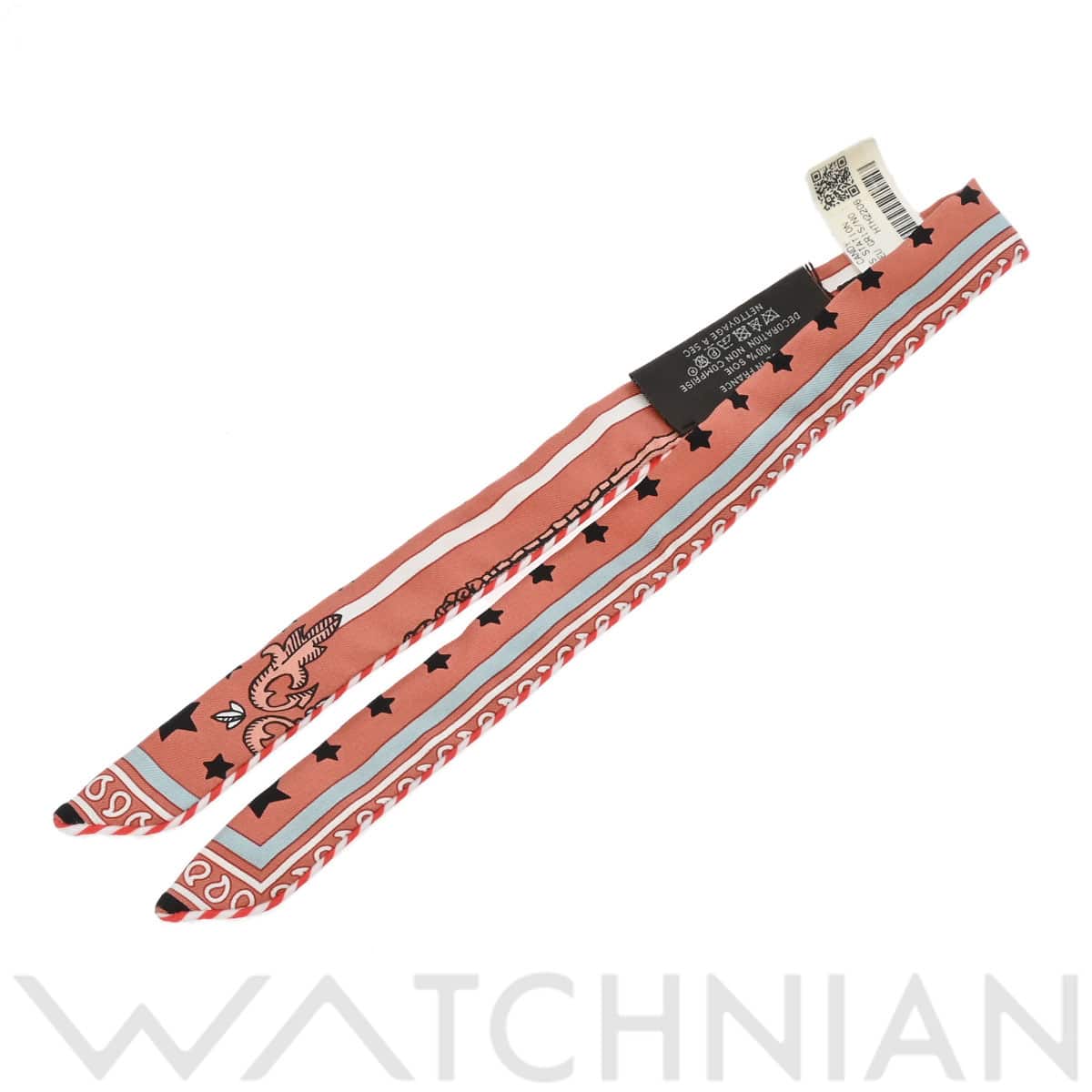 エルメス ツイリー ドールキャンディ HERMES PARIS STATION レッド 153455S シルク100％ レディース 【未使用】【other】