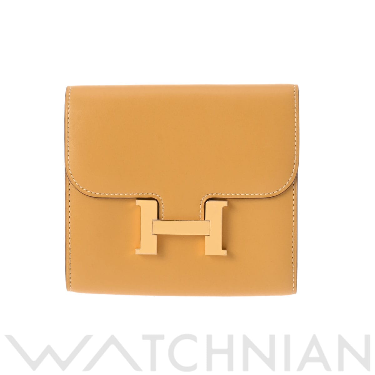 エルメス コンスタンス コンパクト ナチュラルサブレ/ゴールド金具 タデラクト ユニセックス 財布 【中古】【purse】