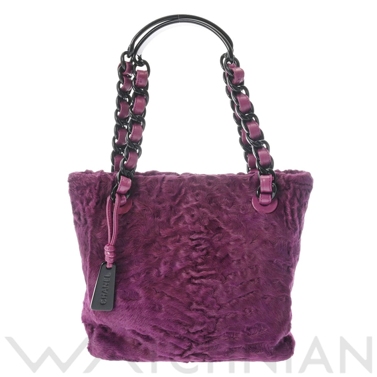 シャネル パープル ラパン/ラムスキン レディース バッグ 【中古】【bag】