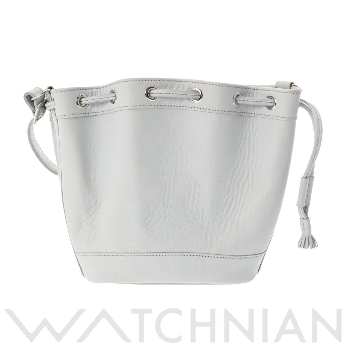 エルメス マーケット PM ソルド品 ライトブルー/パラジウム金具 レザー レディース バッグ 【中古】【bag】