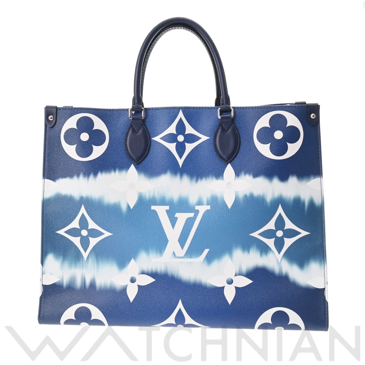 ルイ ヴィトン LVエスカル オンザゴー GM ブルー M45120 モノグラムキャンバス ユニセックス バッグ 【中古】【bag】