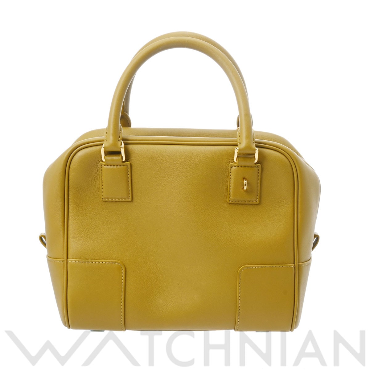 ロエベ アマソナ 19 イエローベージュ A039N10X03 カーフ レディース バッグ 【中古】【bag】