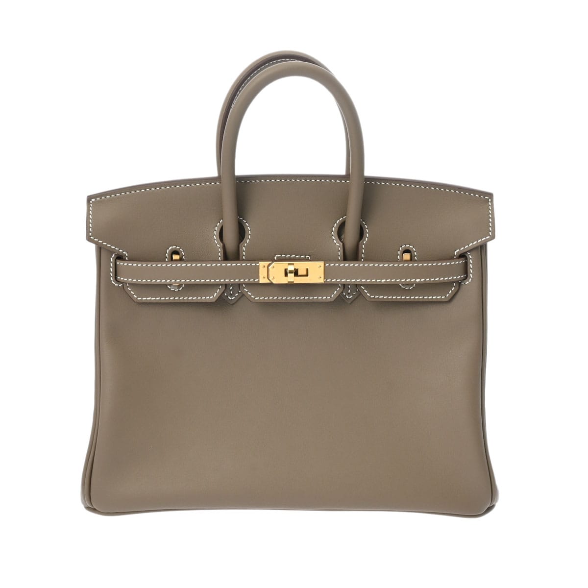 エルメス バーキン 25 エトゥープ/ゴールド金具 ヴォースイフト レディース バッグ 【中古】【bag】