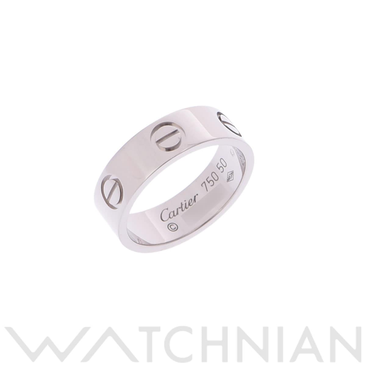 カルティエ ラブリング #50 シルバー K18ホワイトゴールド WG レディース ジュエリー 【中古】【jewelry】
