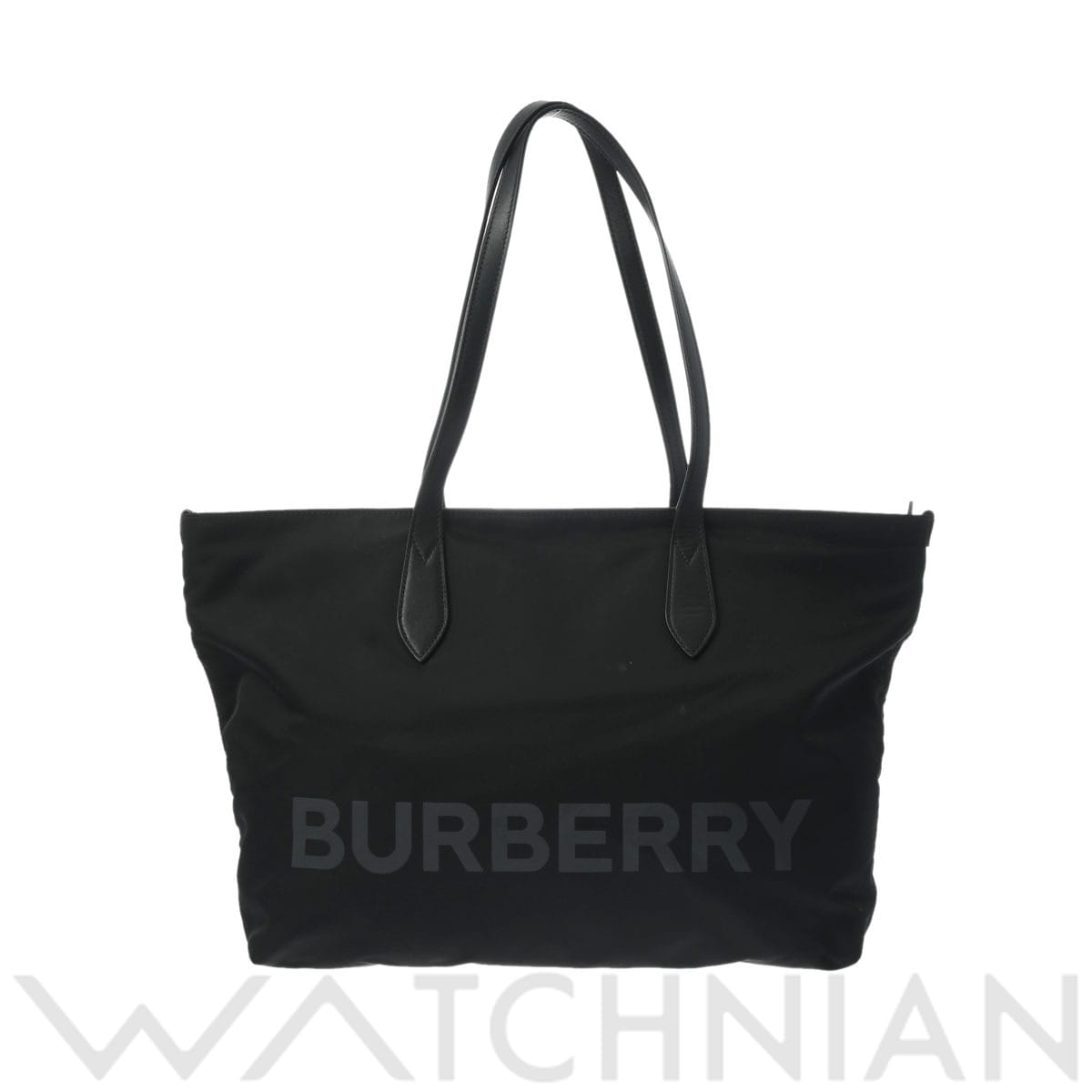 バーバリー ロゴプリント ブラック 8052865 ナイロン レディース バッグ 【中古】【bag】
