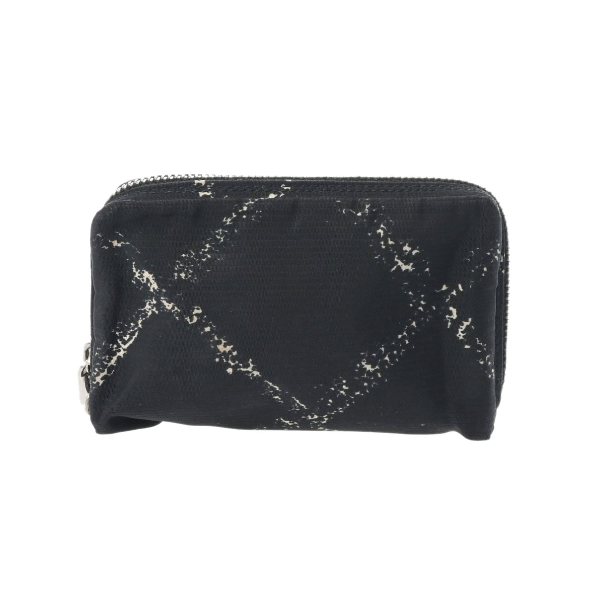 シャネル ニュートラベル  キーリング付きケース ブラック/シルバー金具 ナイロン ユニセックス 【中古】【bag】