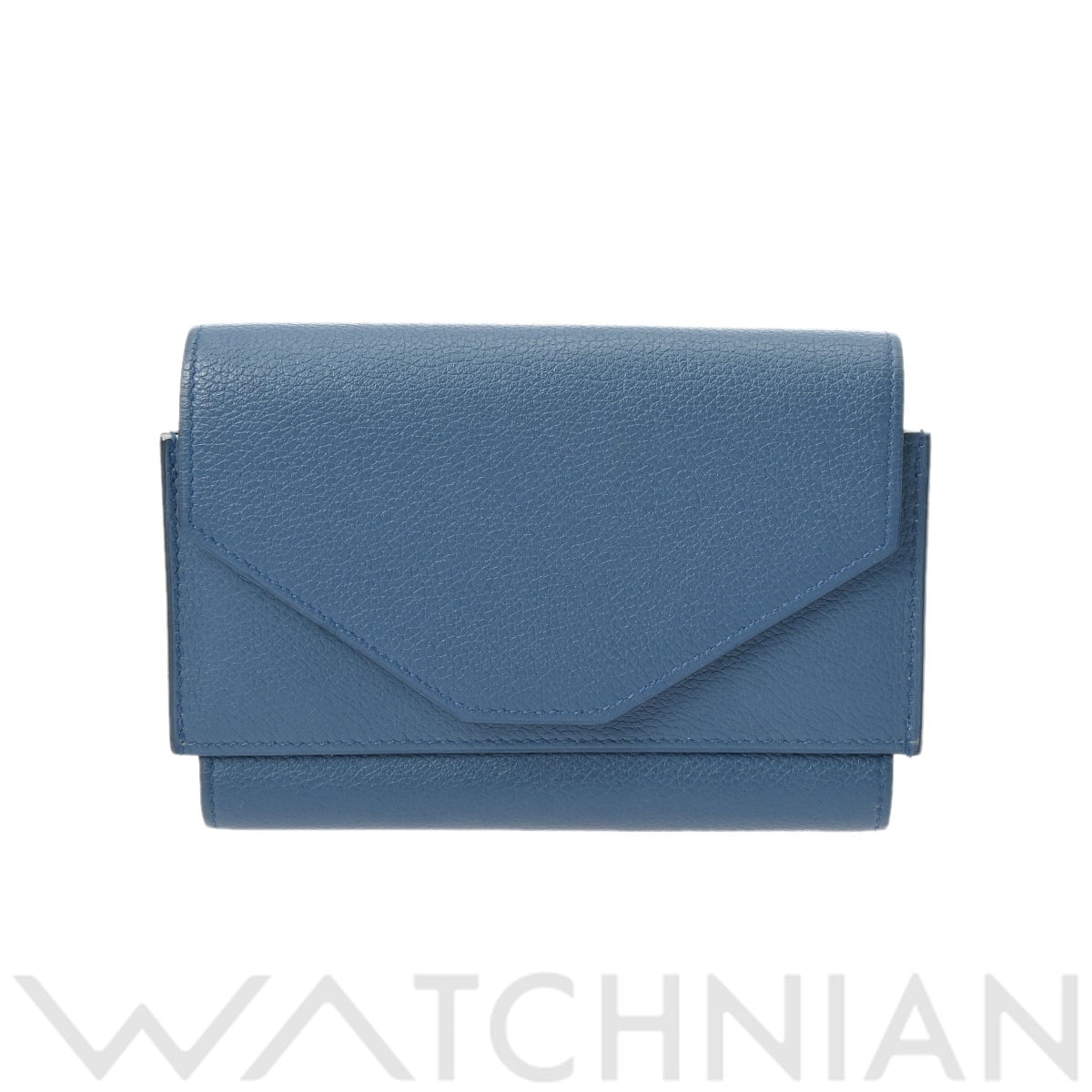 エルメス パッサン コンパクト ブルーアガット エバーカーフ レディース 財布 【中古】【purse】