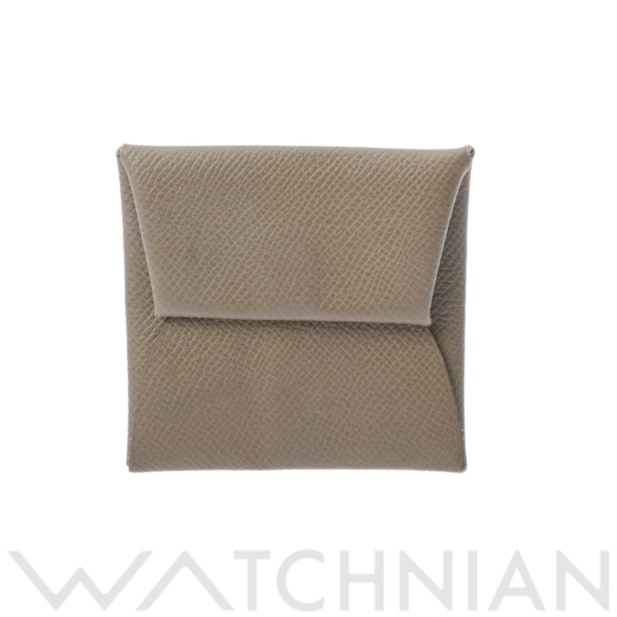 エルメス バスティア エトゥープ/パラジウム金具 ヴォーエプソン ユニセックス 財布 【中古】【purse】