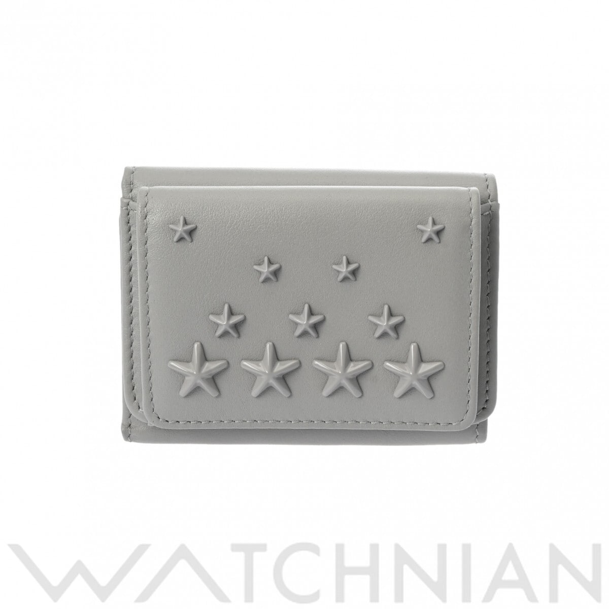 ジミーチュウ コンパクトウォレット スタースタッズ グレー カーフ レディース 財布 【中古】【purse】