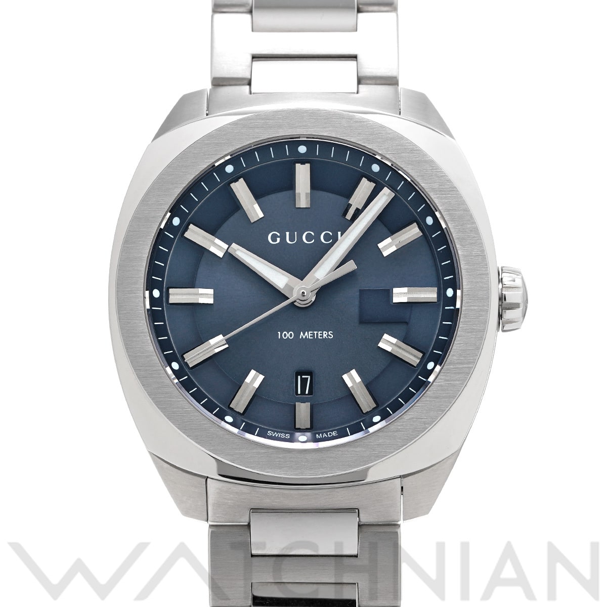 グッチ GG2570 YA142303 ネイビー メンズ 時計 【中古】【wristwatch】