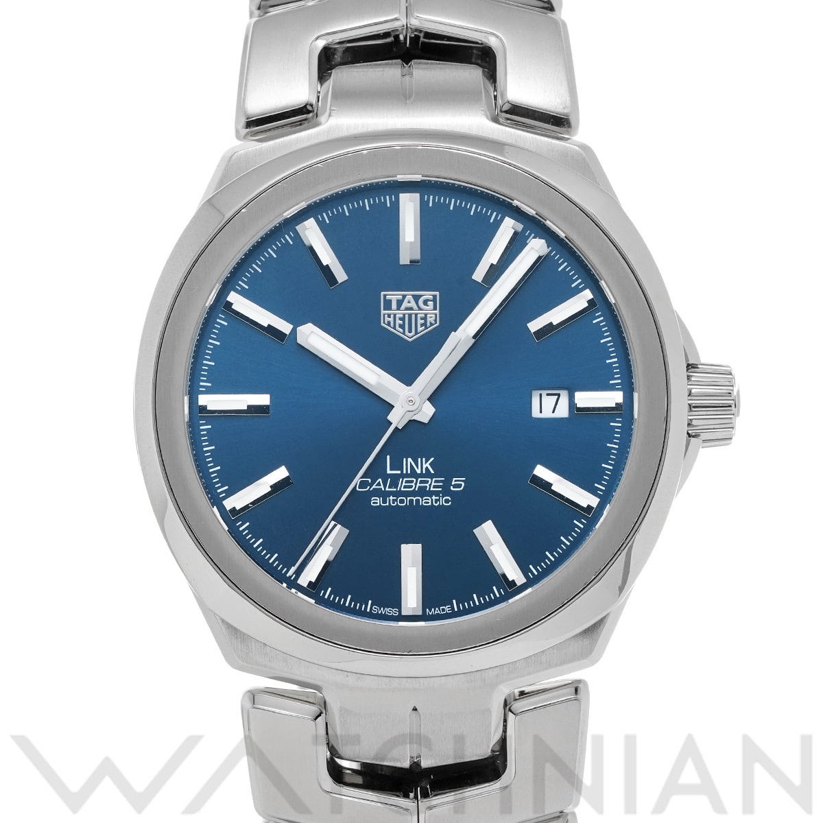 タグ ホイヤー リンク キャリバー5 WBC2112.BA0603 ブルー メンズ 時計 【中古】【wristwatch】