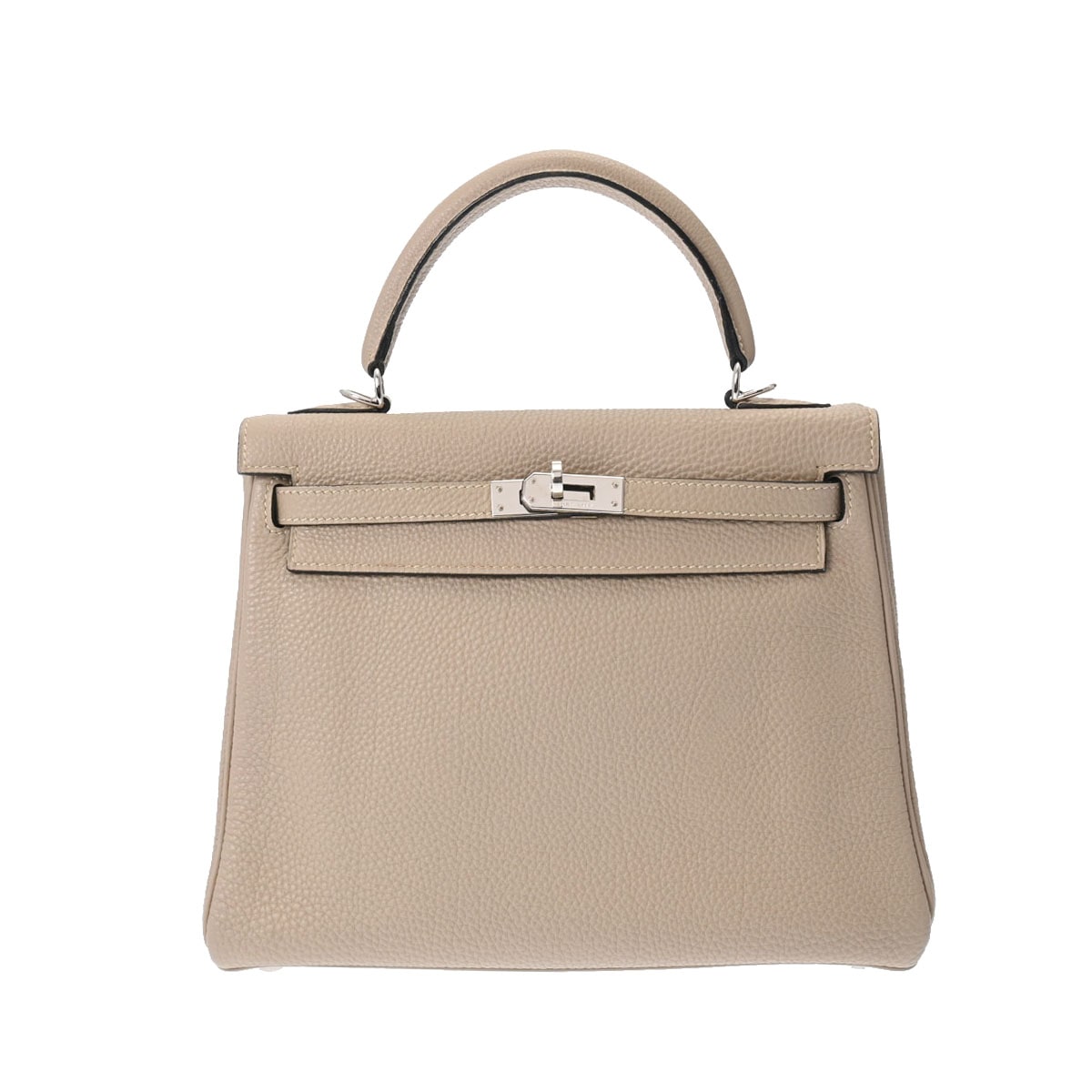 エルメス ケリー 25 内縫い トゥルティエールグレー/パラジウム金具 トゴ レディース バッグ 【中古】【bag】