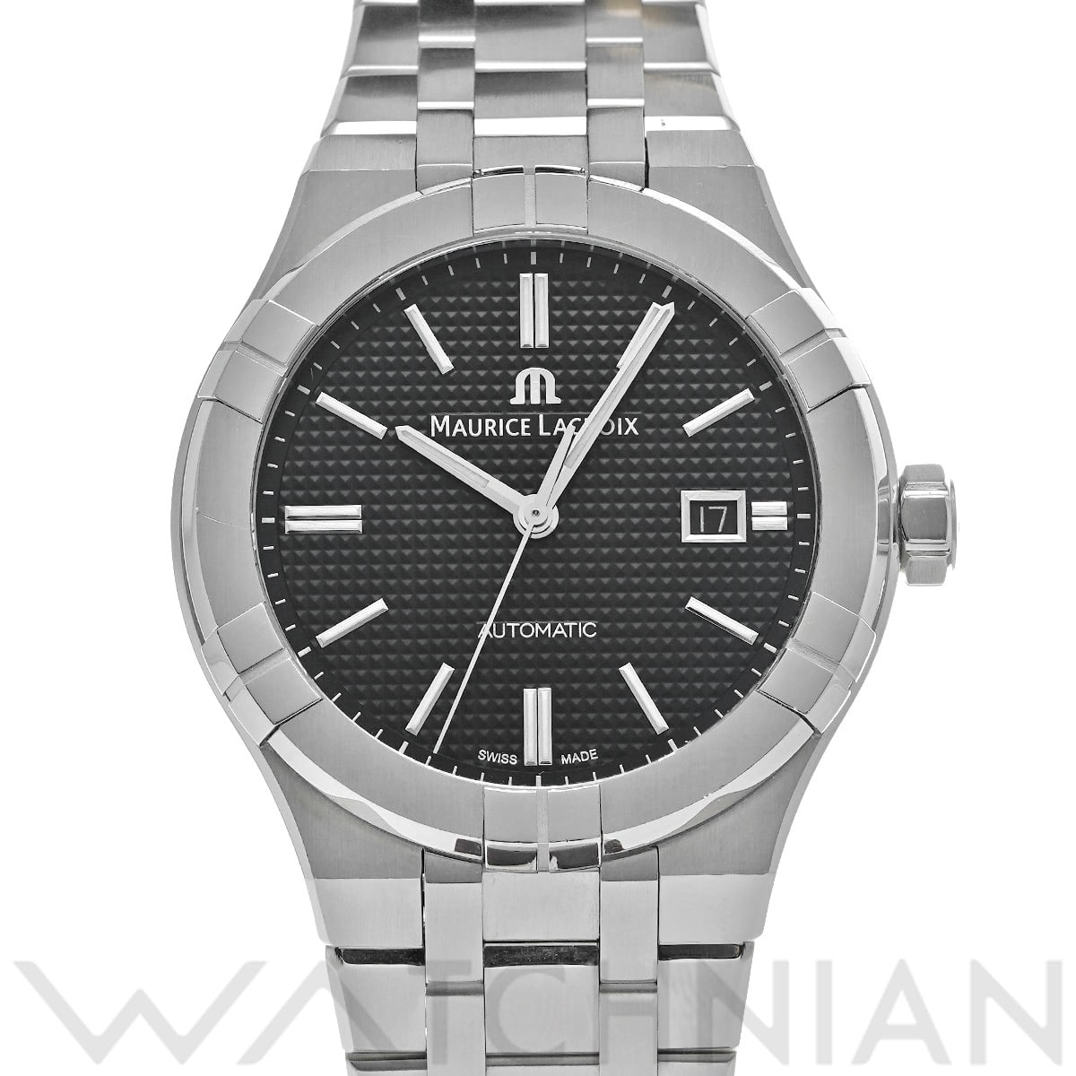 モーリス ラクロア アイコン オートマティック AI6008-SS002-330-1 ブラック メンズ 時計 【中古】【wristwatch】