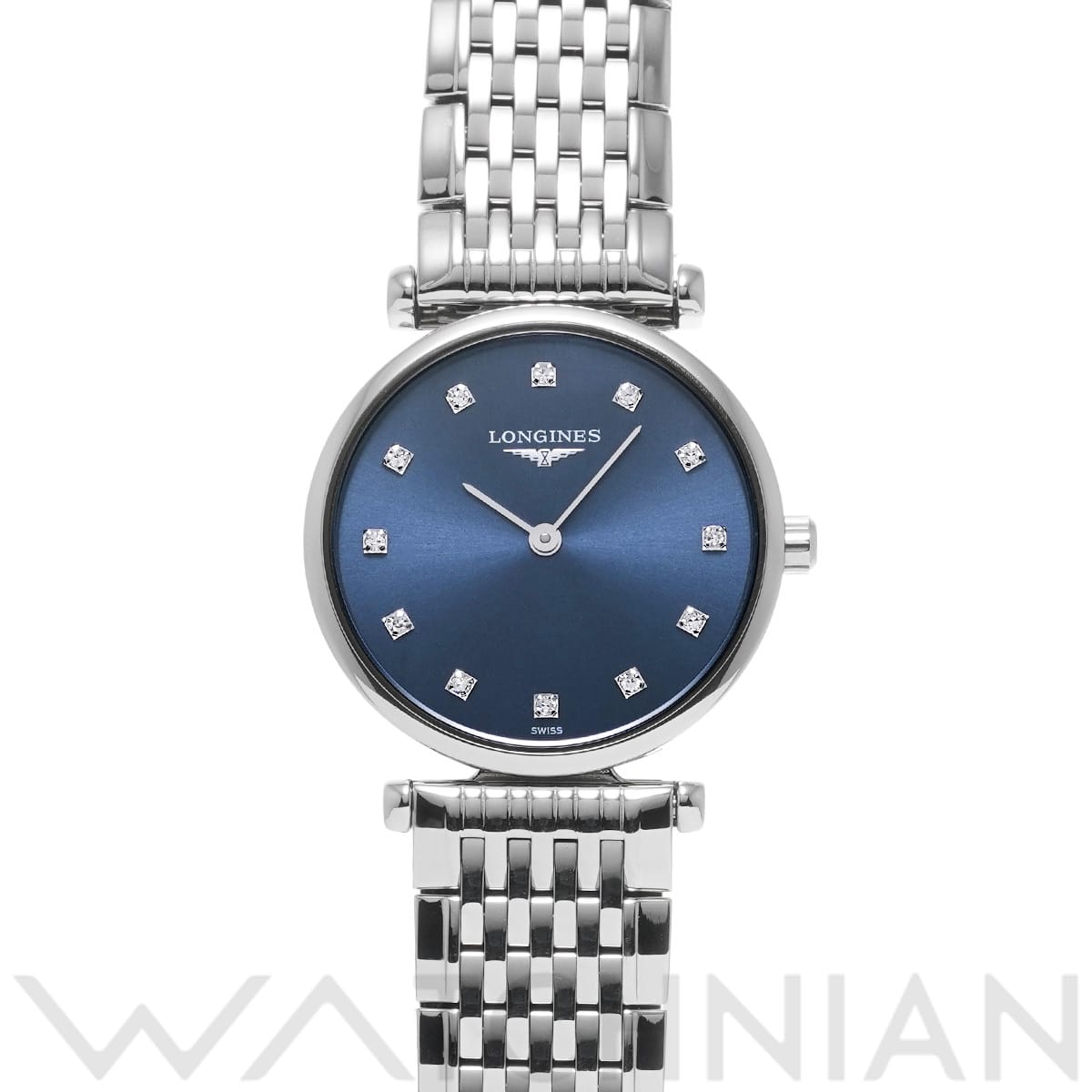 ロンジン ラ グラン クラシック ドゥ ロンジン L4.209.4.97.6 ブルー/ダイヤモンド レディース 時計 【中古】【wristwatch】