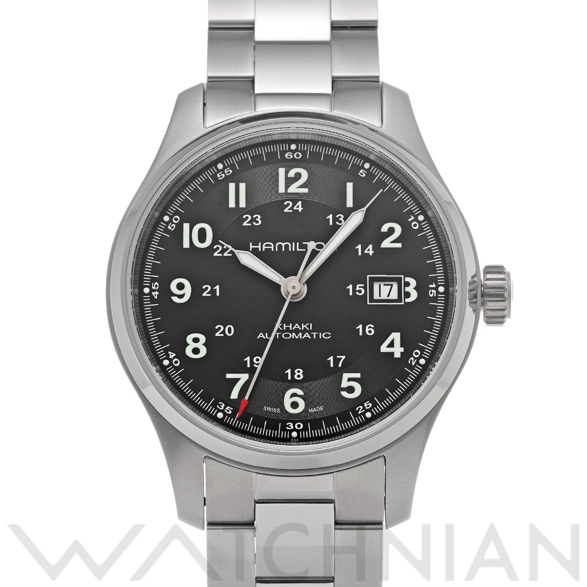 ハミルトン カーキ フィールド チタニウム オート H70525133 ブラック メンズ 時計 【中古】【wristwatch】