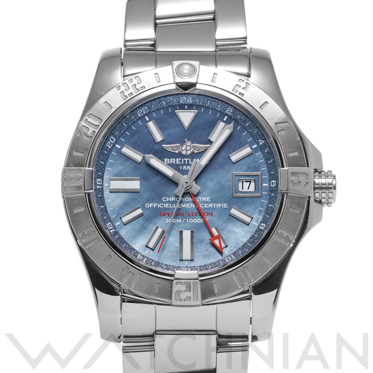 ブライトリング アベンジャーII GMT ブルーマザーオブパール A3239011/C930 ブルーシェル メンズ 時計 【中古】【wristwatch】