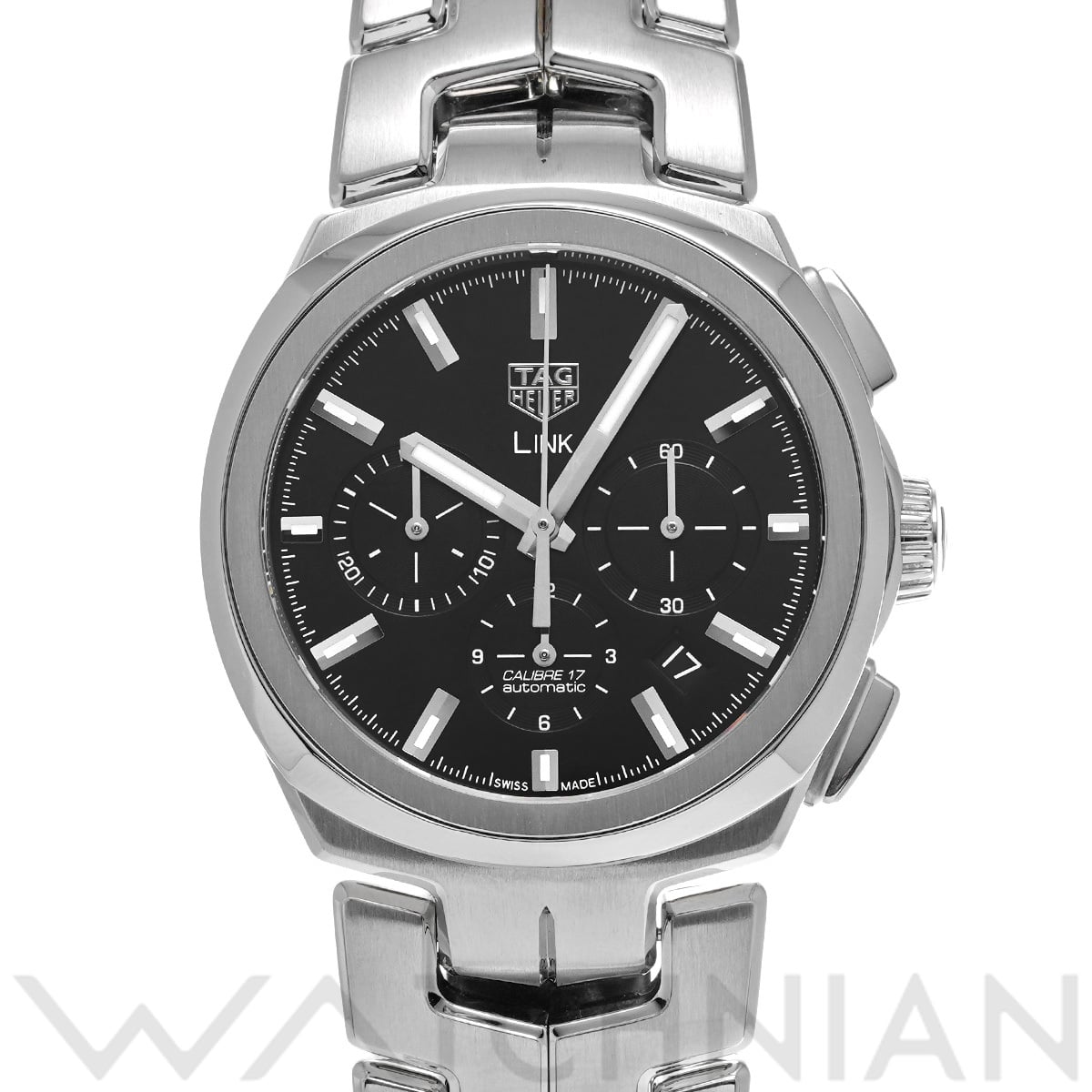 タグ ホイヤー リンク キャリバー17 クロノグラフ CBC2110.BA0603 ブラック メンズ 時計 【中古】【wristwatch】