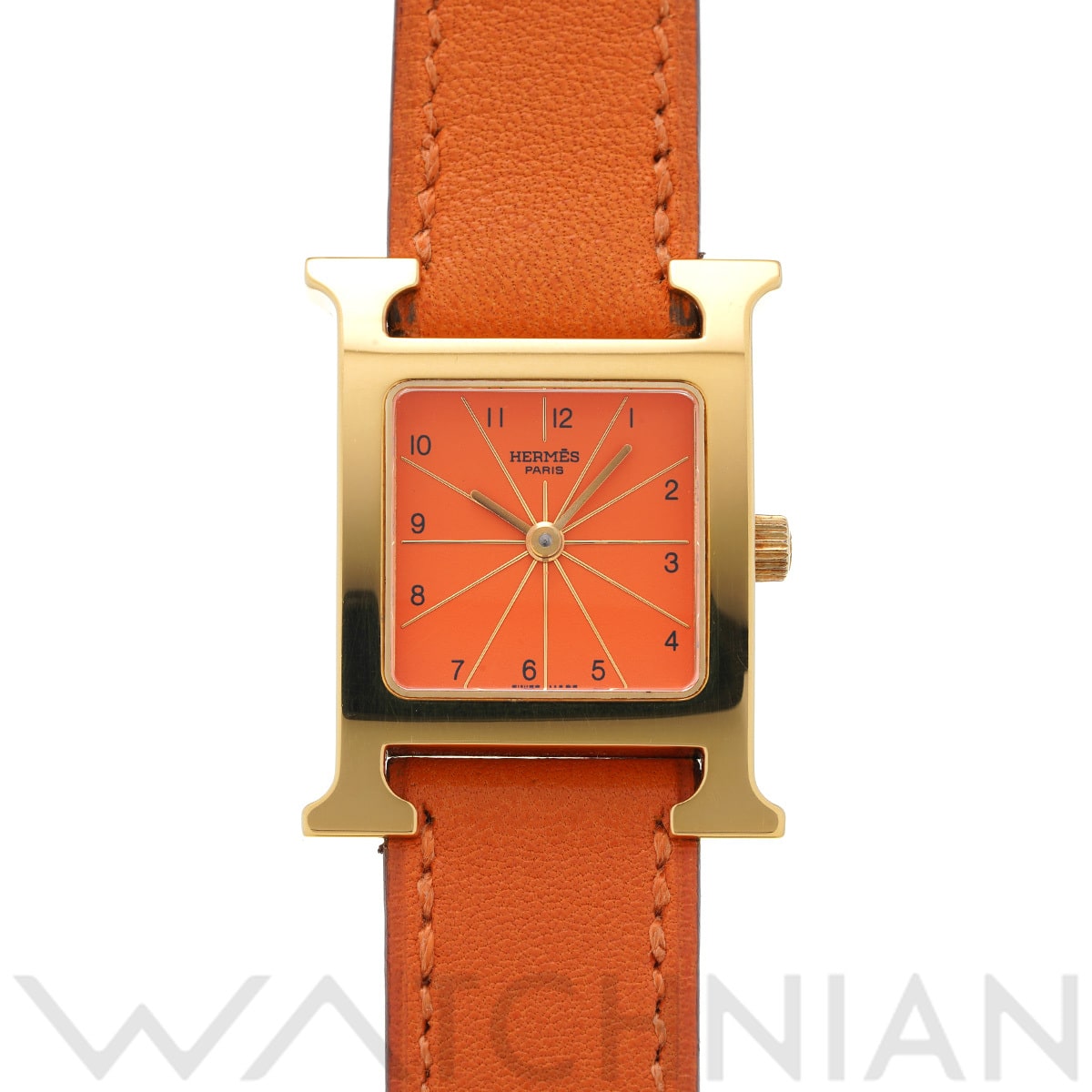 エルメス Hウォッチ HH1.201 オレンジ レディース 時計 【中古】【wristwatch】