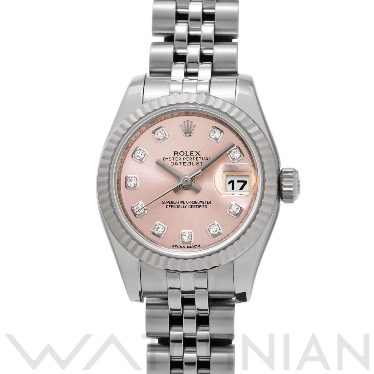 ロレックス レディ デイトジャスト 26 179174G ピンク/ダイヤモンド レディース 時計 【中古】【wristwatch】