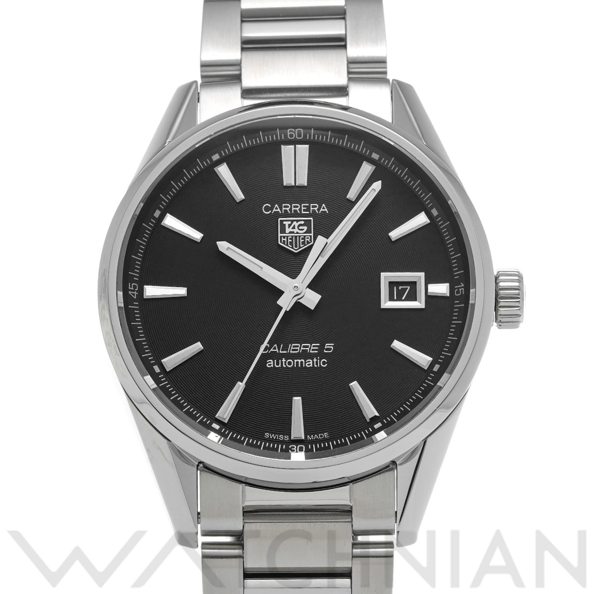 タグ ホイヤー カレラ キャリバー5 WAR211A.BA0782 ブラック メンズ 時計 【中古】【wristwatch】