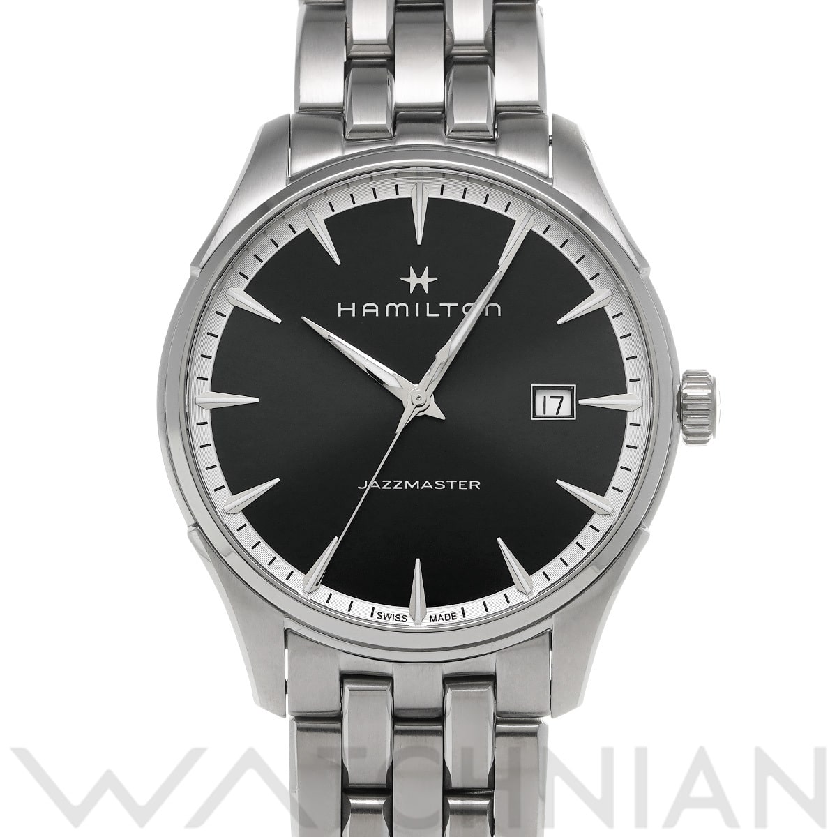 ハミルトン ジャズマスター ジェント クォーツ H32451131 ブラック メンズ 時計 【中古】【wristwatch】