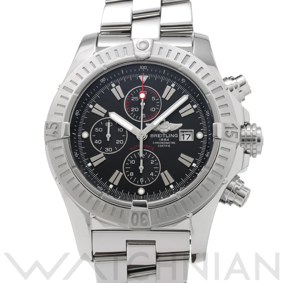 ブライトリング スーパーアベンジャー A337B07PRS ブラック メンズ 時計 【中古】【wristwatch】