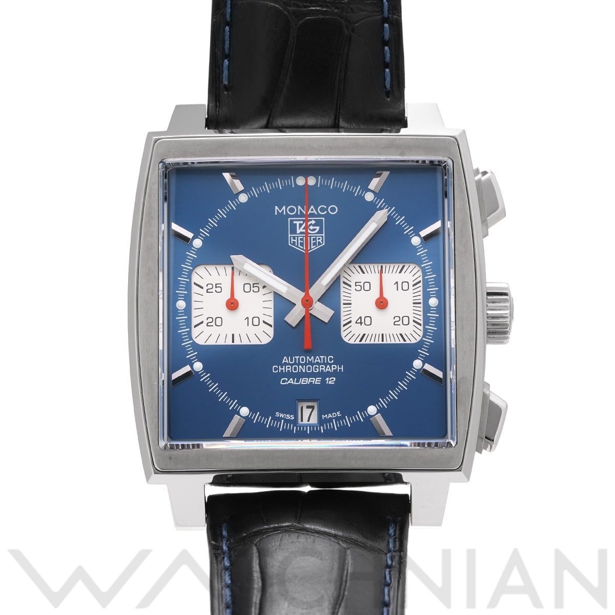 タグ ホイヤー モナコ キャリバー12 クロノグラフ CAW2111.FC6183 ブルー/シルバー メンズ 時計 【中古】【wristwatch】