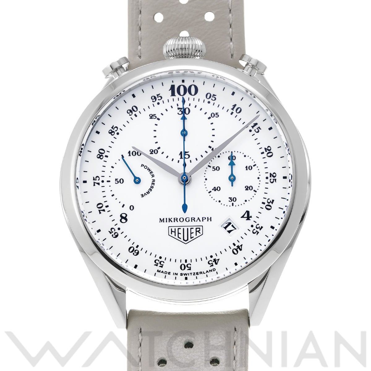 タグ ホイヤー カレラ マイクログラフ 1/100 CAR5A1A.FC6374 ホワイト メンズ 時計 【中古】【wristwatch】